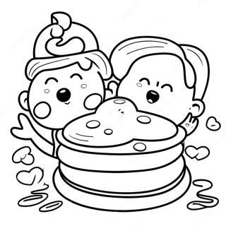 Masayang Mga Bata Sa Ihop Pahina Ng Kulay 117289 52631