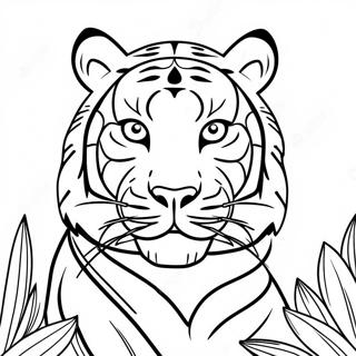 Eleganteng Tigre Na Pahina Ng Kulay 117391 52701