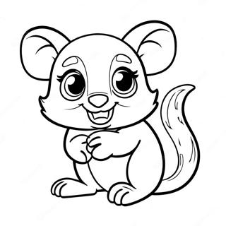 Masiglang Baby Possum Na Pahina Ng Kulay 117442-52741