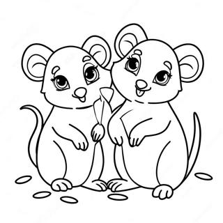 Kaakit Akit Na Pamilya Ng Possum Na Pahina Ng Kulay 117444-52749