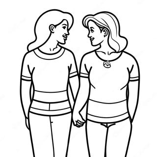 Pahina Ng Kulay Ng Makulay Na Lesbian Couple Na Magkahawak Ng Kamay 117519-52797