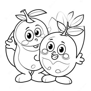 Pahina Ng Kulay Ng Mga Kaibigang Blueberry Sa Kartun 117936-53125