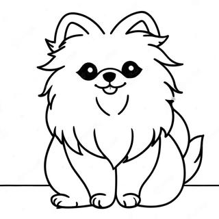 Pomeranian Mga Pahina Ng Kulay