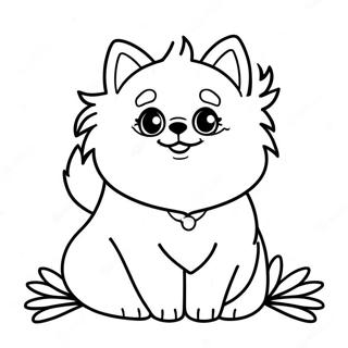 Pahina Ng Kulay Ng Cute Na Pomeranian Na Tuta 118574-53726
