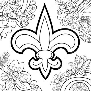 Pahina Ng Kulay Ng Logo Ng New Orleans Saints 119012-54065