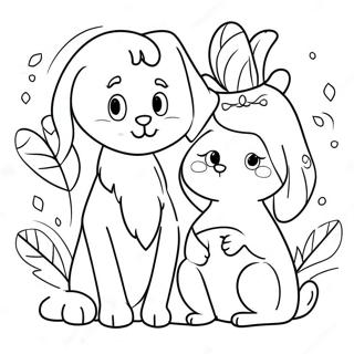 Kaibig Ibig Na Mga Alagang Hayop Kasama Ang Mga May Ari Pahina Ng Kulay 119426-54397