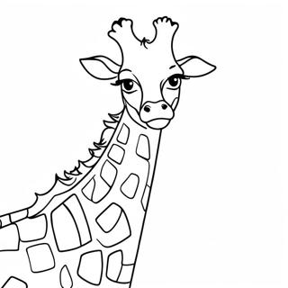 Realistic Giraffe Mga Pahina Ng Kulay