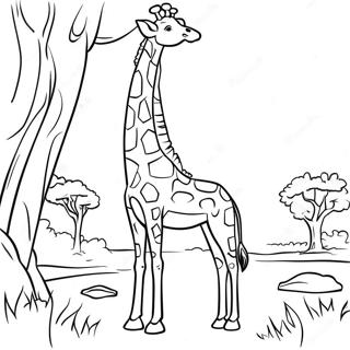 Mahalagang Giraffe Sa Savanna Na Pahina 119526-54467