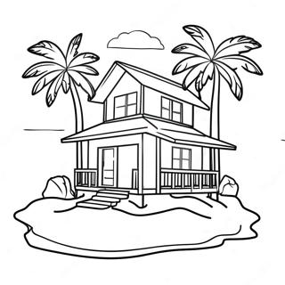 Pahina Ng Kulay Ng Tropical Beach House 119631-54554