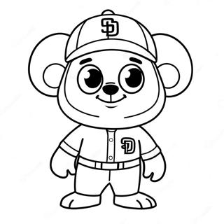 Pahina Ng Kulay Ng Cute Padres Mascot 119706-54610