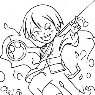 Sanji Nakikipaglaban Sa Mga Kaaway Pahina Ng Kulay 119812-54701