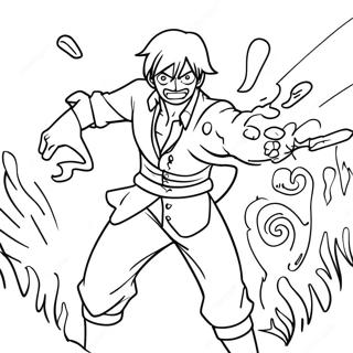 Sanji Nakikipaglaban Sa Mga Kaaway Pahina Ng Kulay 119812-54704