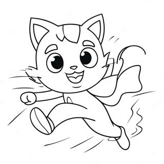 Catboy Na Tumakbo Ng Mabilis Na Pahina Ng Kulay 11995-2205