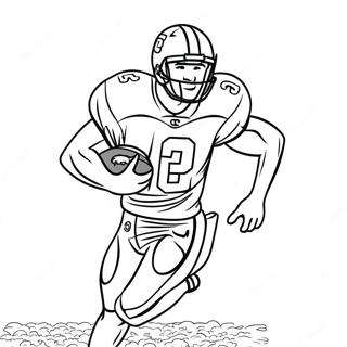 Christian Mccaffrey Na Tumatakbo Na May Football Na Pahina Ng Kulay 120374-55130