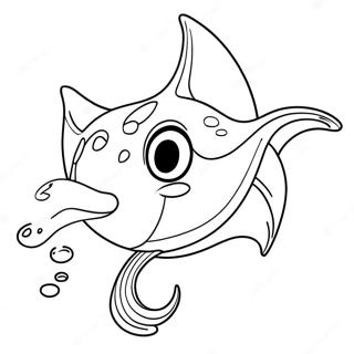 Pahina Ng Kulay Ng Cute Na Stingray Na Nagsiswimming 120426-55171