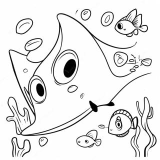 Pahina Ng Kulay Ng Cartoon Stingray Kasama Ang Mga Kaibigan 120429-55183