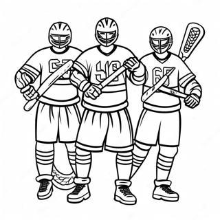 Dinamiko Na Pahina Ng Kulay Ng Koponan Ng Lacrosse Mga Pahina Ng Kulay