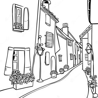 Kaakit Akit Na Nayon Ng Pransya Na Pahina Ng Kulay 120965-55781