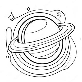 Makulay Na Saturn Na May Mga Ring Na Pahina Ng Kulay 121374-56079