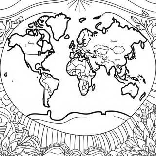 Makulay Na Pahina Ng Mapa Ng Mundo 121836-56437