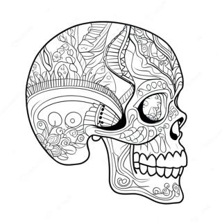 Pahina Ng Kulay Ng Detalyadong Anatomiya Ng Bungo 122298-56855