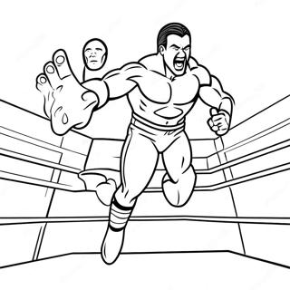 Pahina Ng Kulay Ng Wwe Wrestler Na Tumatalon Sa Kalaban 122579 57076