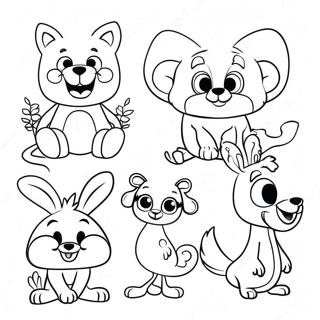 Makukulay Na Cartoon Na Mga Hayop Na Pahina Ng Kulay 12270-2319