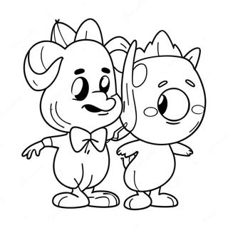 Nakakatawang Cartoon Na Mga Tauhan Na Pahina Ng Kulay 12271-2225