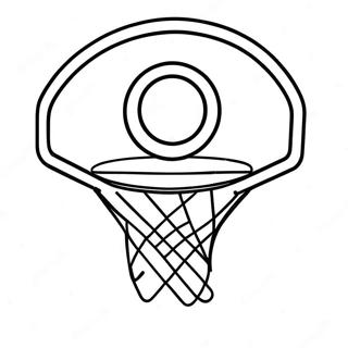 Makulay Na Basketball Hoop Na May Bola Na Pahina Ng Kulay 122760-57213