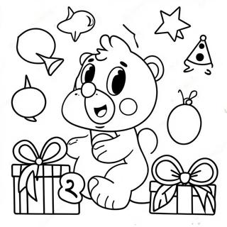 Kapana Panabik Na Mga Regalo Sa Ikalawang Kaarawan Pahina Ng Kulay 122867-57308