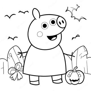 Peppa Pig Halloween Mga Pahina Ng Kulay