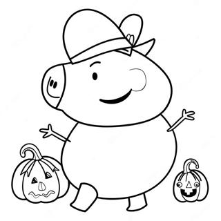 Peppa Pig Halloween Na Pahina Ng Kulay 123532-57810