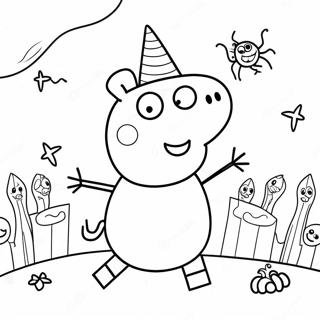 Peppa Pig Halloween Na Pahina Ng Kulay 123532-57811