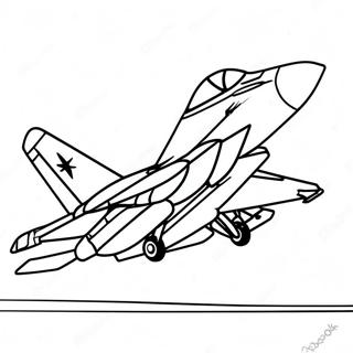 F18 Fighter Jet Na Pahina Ng Kulay 123584-57852