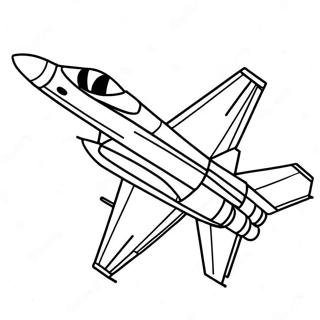 F18 Fighter Jet Na Nasa Labanan Na Pahina Ng Kulay 123585-57853