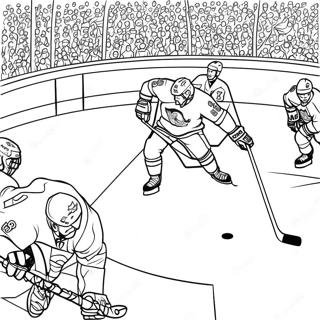 Intense Na Eksena Ng Laro Ng Nhl Na Pahina Ng Kulay 123640-57905