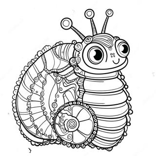 Makulay Na Steampunk Caterpillar Coloring Page 123740-57973