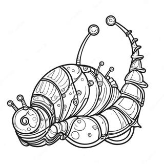 Makulay Na Steampunk Caterpillar Coloring Page 123740-57974