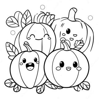 Cute Pumpkin Friends Na Pahina Ng Kulay 123919-58113