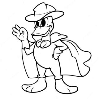 Daffy Duck Sa Kasuotan Ng Superhero Na Pahina Ng Kulay 123973-58168