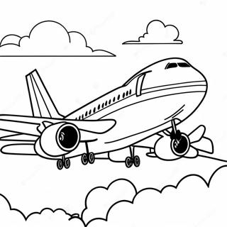 747 Eroplano Na Umaalis Pahina Ng Kulay 124176 58416