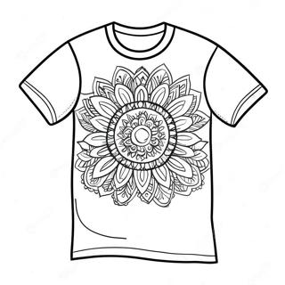 Makulay Na Disenyo Ng T Shirt Na Pahina Ng Kulay 124330-58526