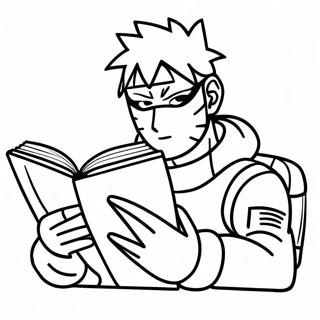 Kakashi Hatake Na Nagbabasa Ng Libro Na Pahina Ng Kulay 124357-58553