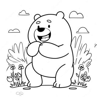 Kaakit-Akit Na Pahina Ng Kulay Ng We Bare Bears Mga Pahina Ng Kulay