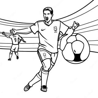 Kapana Panabik Na Laban Sa World Cup Soccer Na Pahina Ng Kulay 124767-58866