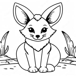 Fennec Fox Mga Pahina Ng Kulay