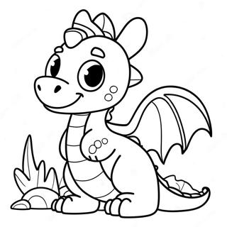 Cute Dragon Mga Pahina Ng Kulay