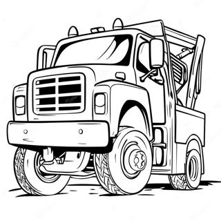 Tow Truck Sa Aksyon Na Pahina Ng Kulay 125156-59173