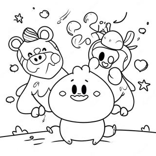 Masayang Toodles Kasama Ang Mga Kaibigan Na Pahina Ng Kulay 125181-59189