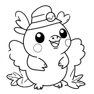 Cute Na Pokemon Na May Thanksgiving Turkey Na Pahina Ng Kulay 125591-59505